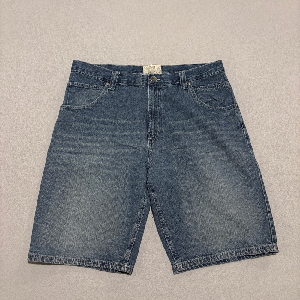 Mecca Jeans Shorts Jorts Men 38 Blue Faded Denim High Rise Grunge Y2K Skateboard